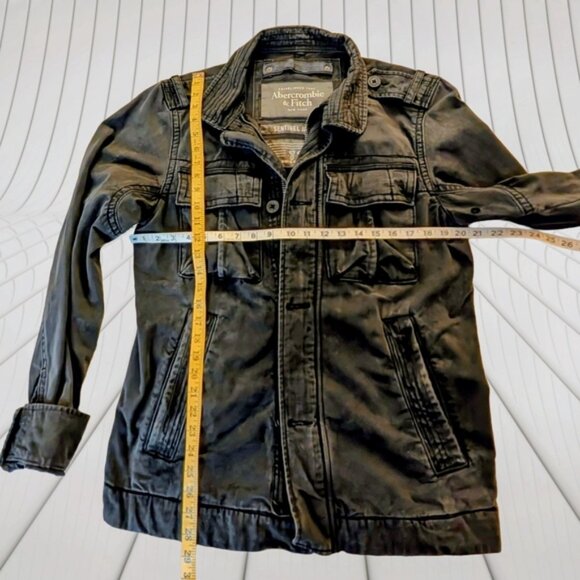 Abercrombie & Fitch Sentinel Jacket Dark Gray Military Jacket S - Picture 2 of 8